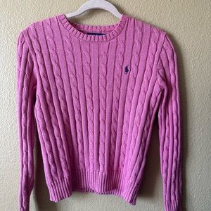 Women’s pink polo crew neck